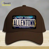 Allentown NY Blue Rusty Novelty License Plate Hat Tag Cotton / Dark Brown