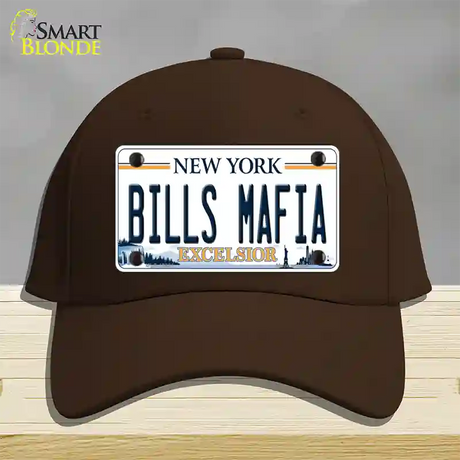 Bills Mafia NY Excelsior Novelty License Plate Hat Tag Cotton / Dark Brown