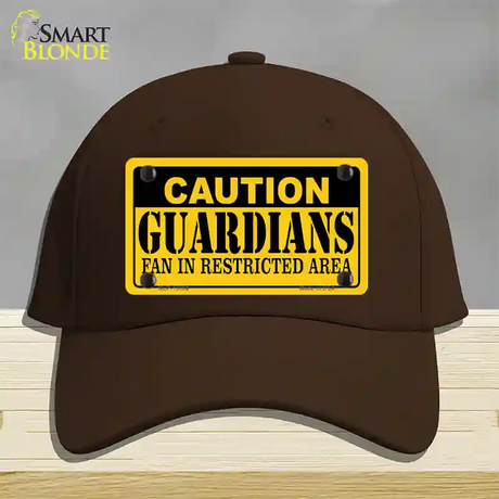 Caution Guardians Novelty License Plate Hat Tag Cotton / Dark Brown