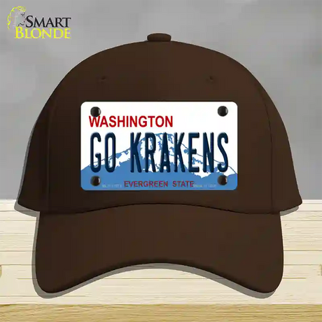 Go Krakens Washington Novelty License Plate Hat Tag Cotton / Dark Brown