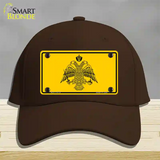 Byzantine Empire Flag Yellow Novelty License Plate Hat Tag Cotton / Dark Brown