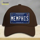 Memphis Tennessee Blue Novelty License Plate Hat Tag Cotton / Dark Brown