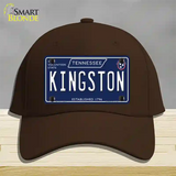 Kingston Tennessee Blue Novelty License Plate Hat Tag Cotton / Dark Brown