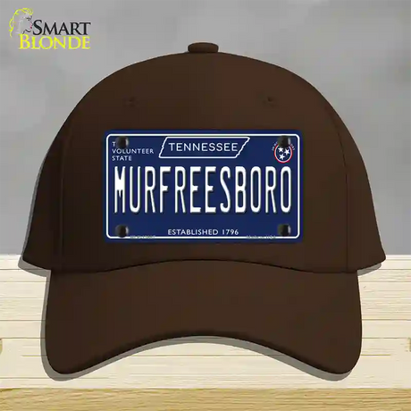 Murfreesboro Tennessee Blue Novelty License Plate Hat Tag Cotton / Dark Brown