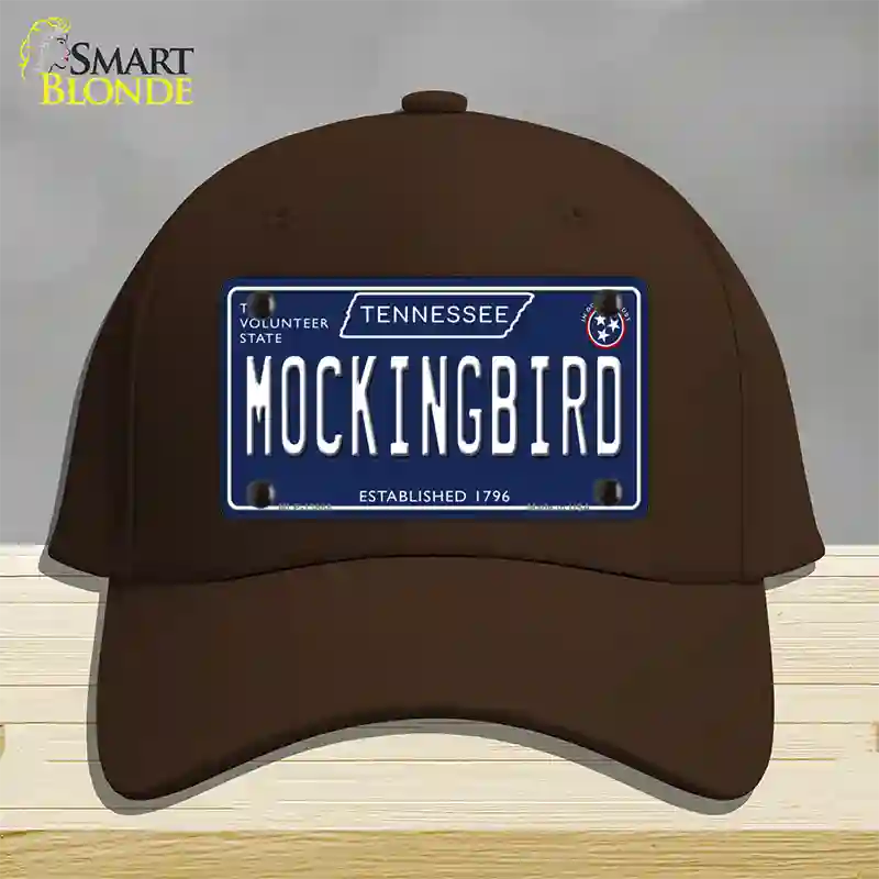 Mockingbird Tennessee Blue Novelty License Plate Hat Tag Cotton / Dark Brown