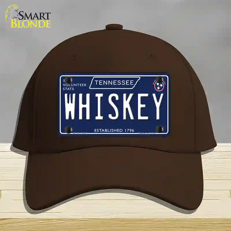 Whiskey Tennessee Blue Novelty License Plate Hat Tag Cotton / Dark Brown