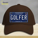 Golfer Tennessee Blue Novelty License Plate Hat Tag Cotton / Dark Brown