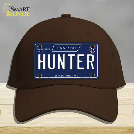 Hunter Tennessee Blue Novelty License Plate Hat Tag Cotton / Dark Brown