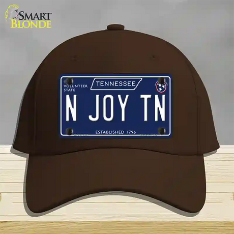 N Joy TN Tennessee Blue Novelty License Plate Hat Tag Cotton / Dark Brown