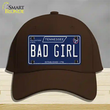 Bad Girl Tennessee Blue Novelty License Plate Hat Tag Cotton / Dark Brown