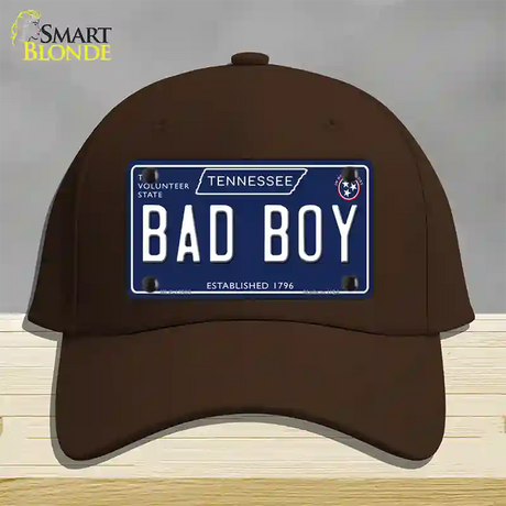 Bad Boy Tennessee Blue Novelty License Plate Hat Tag Cotton / Dark Brown