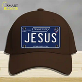 Jesus Tennessee Blue Novelty License Plate Hat Tag Cotton / Dark Brown