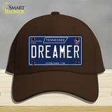 Dreamer Tennessee Blue Novelty License Plate Hat Tag Cotton / Dark Brown