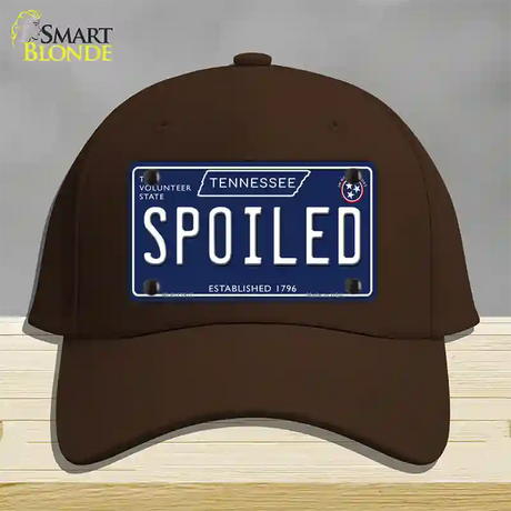 Spoiled Tennessee Blue Novelty License Plate Hat Tag Cotton / Dark Brown