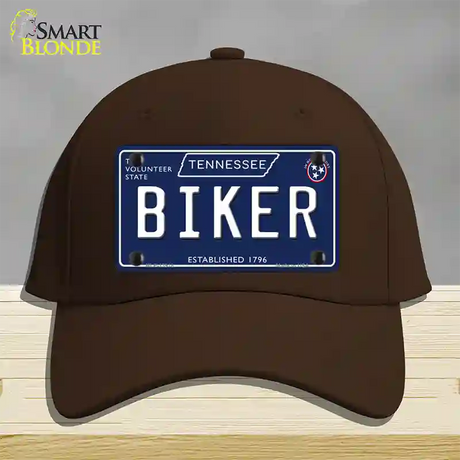 Biker Tennessee Blue Novelty License Plate Hat Tag Cotton / Dark Brown