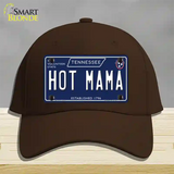 Hot Mama Tennessee Blue Novelty License Plate Hat Tag Cotton / Dark Brown