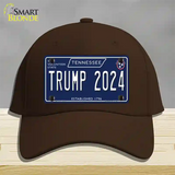 Trump 2024 Tennessee Blue Novelty License Plate Hat Tag Cotton / Dark Brown