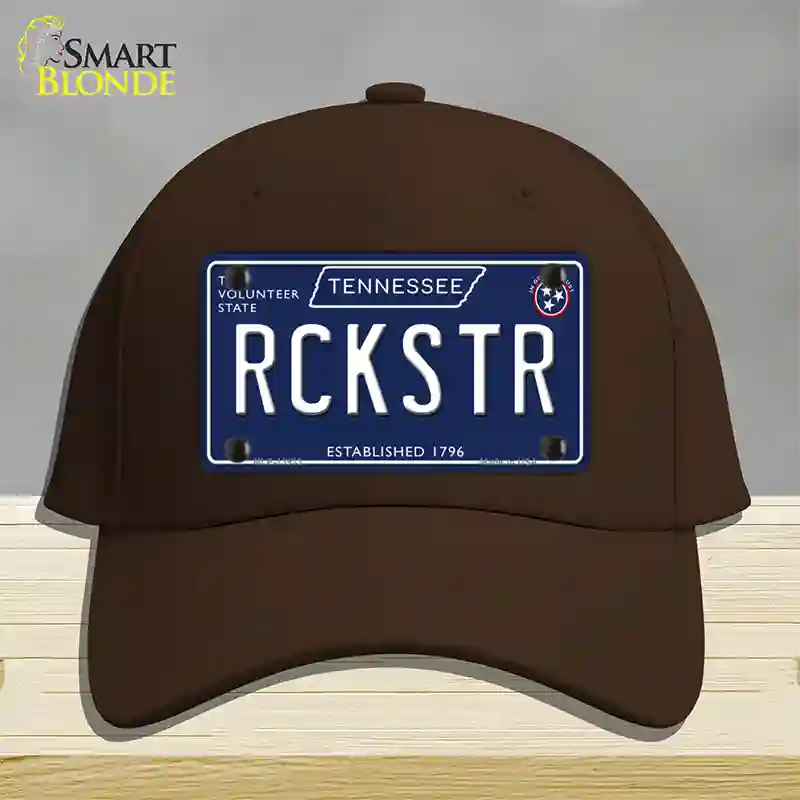 Rckstr Tennessee Blue Novelty License Plate Hat Tag Cotton / Dark Brown