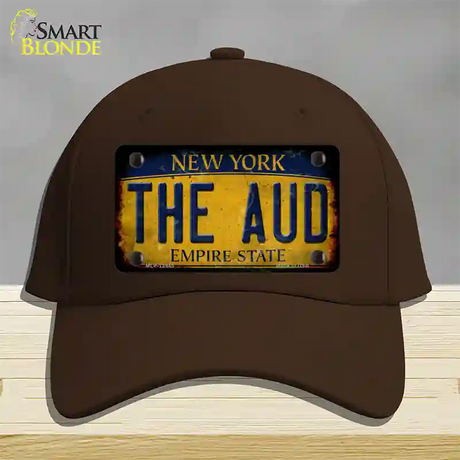 The Aud New York Yellow Novelty License Plate Hat Tag Cotton / Dark Brown