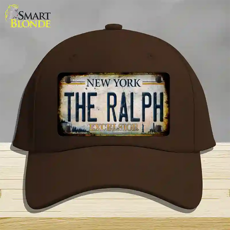 The Ralph New York White Novelty License Plate Hat Tag Cotton / Dark Brown