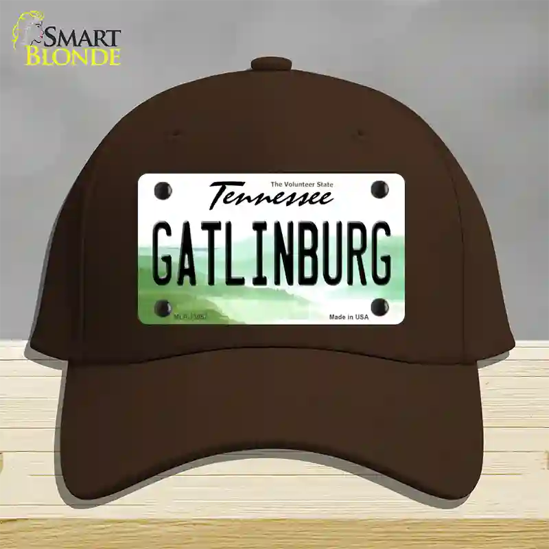 Gatlinburg Tennessee Novelty License Plate Hat Tag Cotton / Dark Brown