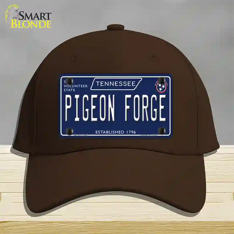 Pigeon Forge Tennessee Blue Novelty License Plate Hat Tag Cotton / Dark Brown