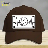 Basketball Heart Beat Novelty License Plate Hat Tag Cotton / Dark Brown