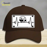 Camping Heart Beat Novelty License Plate Hat Tag Cotton / Dark Brown