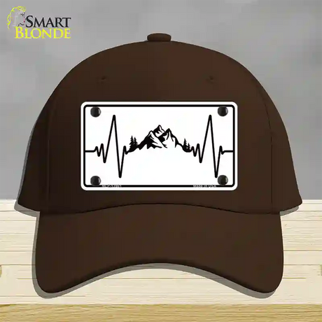 Mountains Heart Beat Novelty License Plate Hat Tag Cotton / Dark Brown