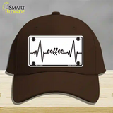 Coffee Heart Beat Novelty License Plate Hat Tag Cotton / Dark Brown