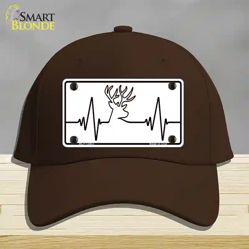 Deer Heart Beat Novelty License Plate Hat Tag Cotton / Dark Brown