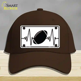 Football Heart Beat Novelty License Plate Hat Tag Cotton / Dark Brown