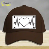 Love Heart Beat Novelty License Plate Hat Tag Cotton / Dark Brown