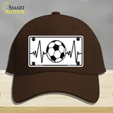 Soccer Heart Beat Novelty License Plate Hat Tag Cotton / Dark Brown