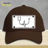 Stethoscope Heart Beat Novelty License Plate Hat Tag Cotton / Dark Brown