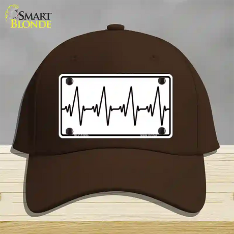 Heart Beats Novelty License Plate Hat Tag Cotton / Dark Brown