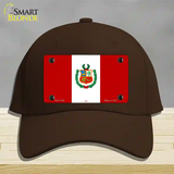 Peru Flag Novelty License Plate Hat Cotton / Dark Brown