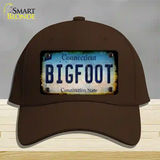 Bigfoot Connecticut Novelty License Plate Hat Tag Cotton / Dark Brown