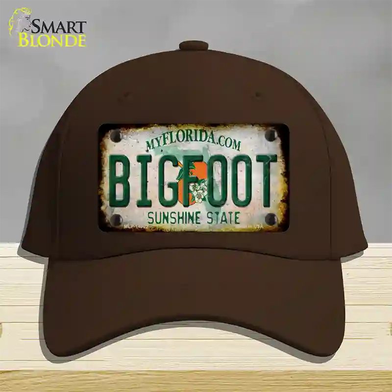 Bigfoot Florida Novelty License Plate Hat Tag Cotton / Dark Brown