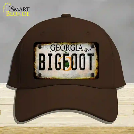 Bigfoot Georgia Novelty License Plate Hat Tag Cotton / Dark Brown