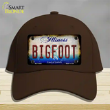 Bigfoot Illinois Novelty License Plate Hat Tag Cotton / Dark Brown