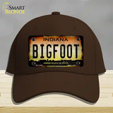 Bigfoot Indiana Novelty License Plate Hat Tag Cotton / Dark Brown