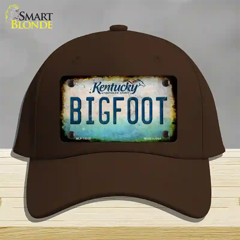 Bigfoot Kentucky Novelty License Plate Hat Tag Cotton / Dark Brown