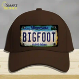 Bigfoot Minnesota Novelty License Plate Hat Tag Cotton / Dark Brown