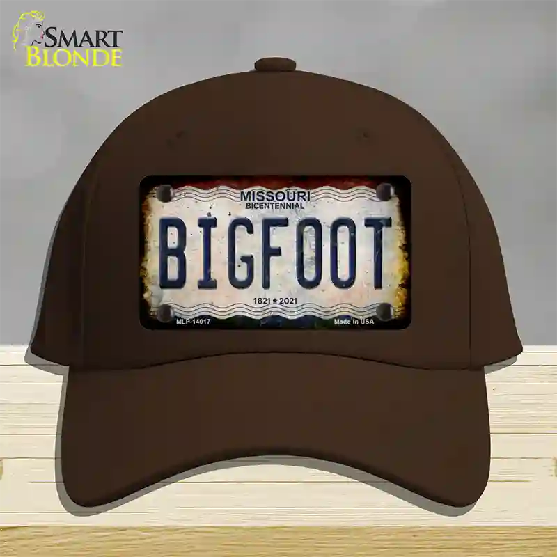 Bigfoot Missouri Novelty License Plate Hat Tag Cotton / Dark Brown