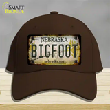 Bigfoot Nebraska Novelty License Plate Hat Tag Cotton / Dark Brown