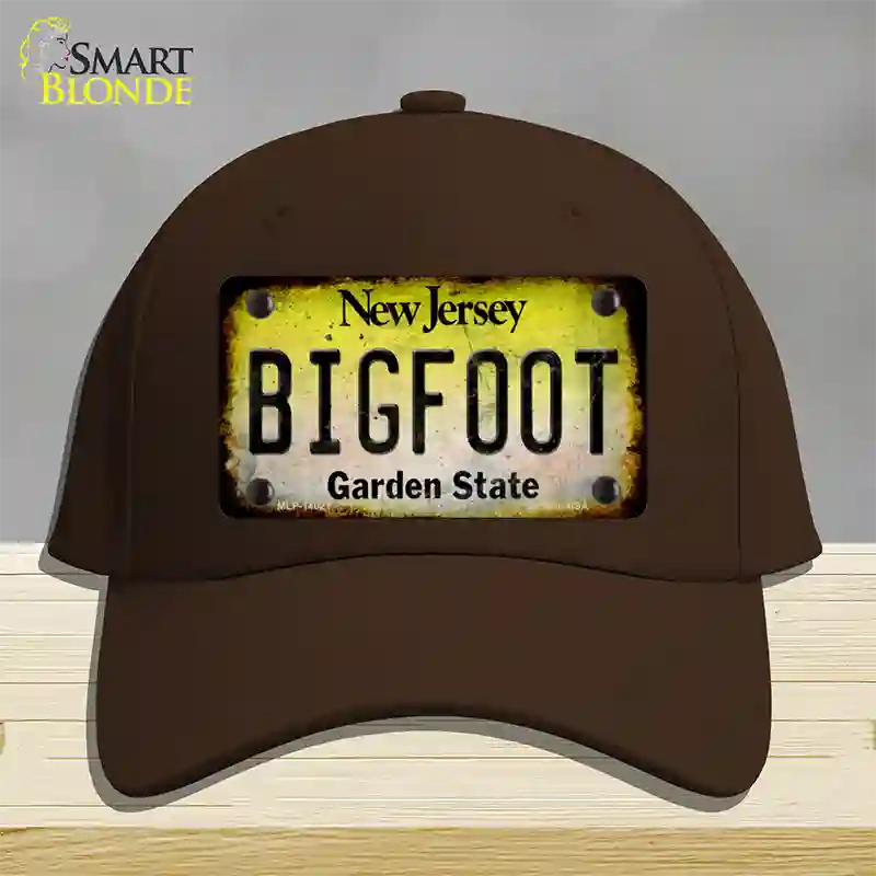 Bigfoot New Jersey Novelty License Plate Hat Tag Cotton / Dark Brown