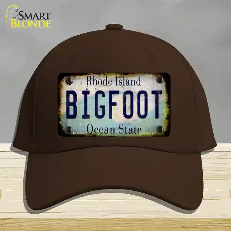 Bigfoot Rhode Island Novelty License Plate Hat Tag Cotton / Dark Brown