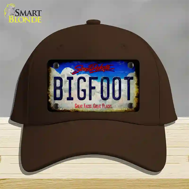 Bigfoot South Dakota Novelty License Plate Hat Tag Cotton / Dark Brown