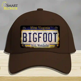 Bigfoot West Virginia Novelty License Plate Hat Tag Cotton / Dark Brown